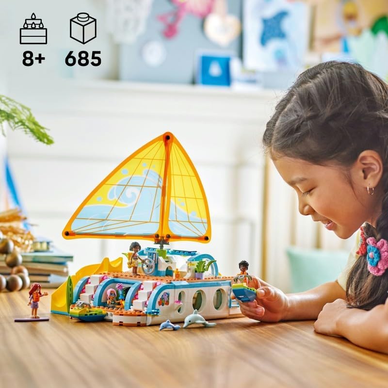 LEGO Friends Travel Boat Adventure Set with Mini Dolls and Dolphin Figures 42664 - Image 2