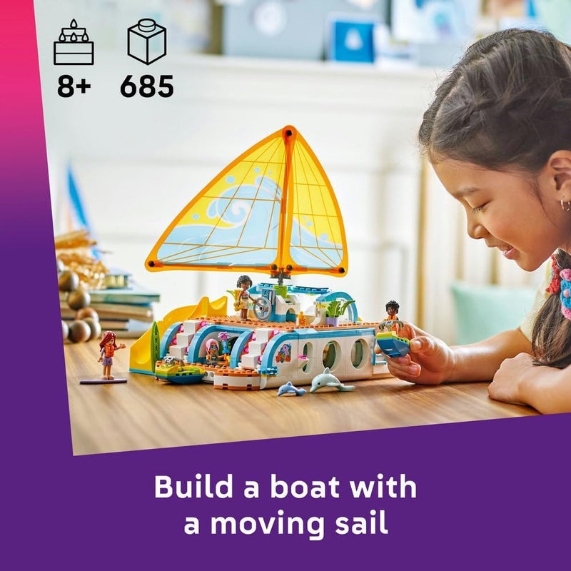 LEGO Friends Travel Boat Adventure Set with Mini Dolls and Dolphin Figures 42664 - Image 3