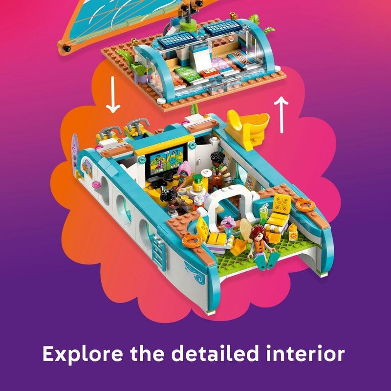 LEGO Friends Travel Boat Adventure Set with Mini Dolls and Dolphin Figures 42664 - Image 4