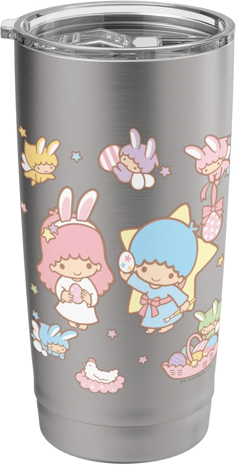 Little Twin Stars and Friends Easter Tee Shirt Stainless Steel Insulated Tumbler  - Image 1