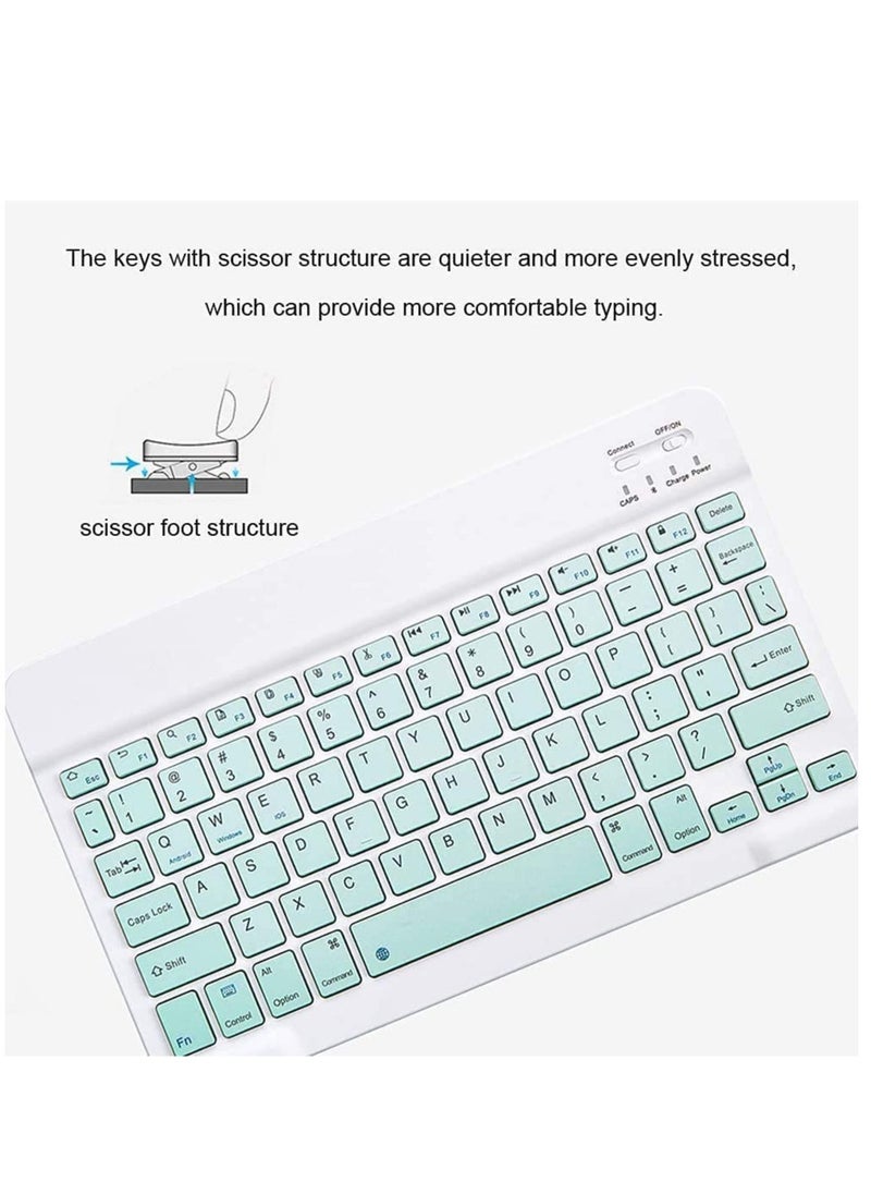 ELTRAZONE - Rechargeable Bluetooth Keyboard and Mouse Combo Ultra-Slim Portable Compact Wireless Mouse Keyboard Set for Android Windows Tablet Cell Phone iPhone iPad Pro Air Mini, iPad OS/iOS - Image 1