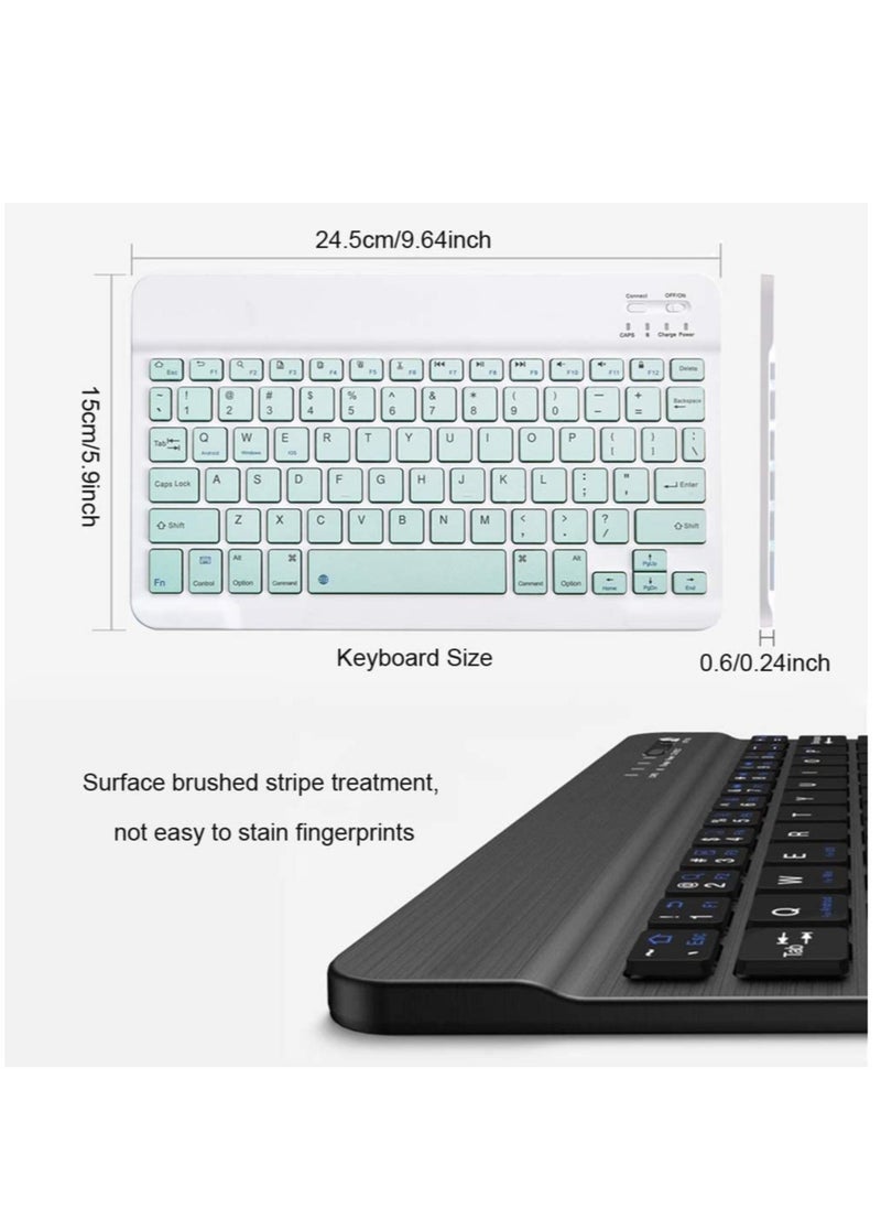 ELTRAZONE - Rechargeable Bluetooth Keyboard and Mouse Combo Ultra-Slim Portable Compact Wireless Mouse Keyboard Set for Android Windows Tablet Cell Phone iPhone iPad Pro Air Mini, iPad OS/iOS - Image 1