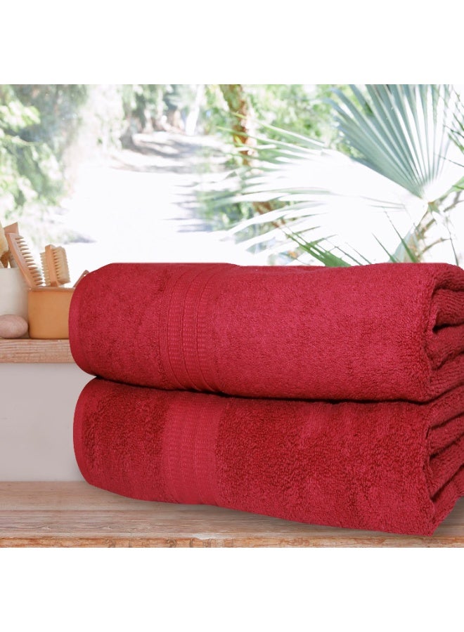 Bliss Casa Bath Towels (2 Pack, 80 x 160 cm) - 650 GSM Bathroom Towel Set - 100% Cotton 20/D Ring Spun Luxury Towels Set Highly Absorbent, Quick Dry and Soft Feel Bathroom Towels - Image 3