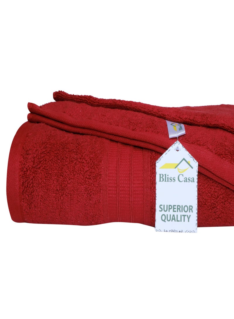 Bliss Casa Bath Towels (2 Pack, 80 x 160 cm) - 650 GSM Bathroom Towel Set - 100% Cotton 20/D Ring Spun Luxury Towels Set Highly Absorbent, Quick Dry and Soft Feel Bathroom Towels - Image 5