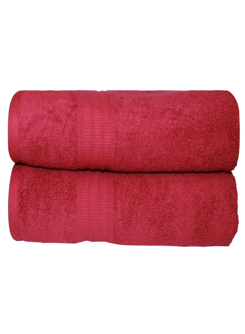 Bliss Casa Bath Towels (2 Pack, 80 x 160 cm) - 650 GSM Bathroom Towel Set - 100% Cotton 20/D Ring Spun Luxury Towels Set Highly Absorbent, Quick Dry and Soft Feel Bathroom Towels - Image 1