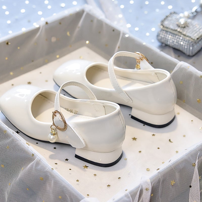 2026 Girls'' High Heels Spring and Autumn Children''s Leather Shoes with Dressy Outfits Little Girls'' Mary Jane Fashion Shoes 8-12 Years Old - Image 4