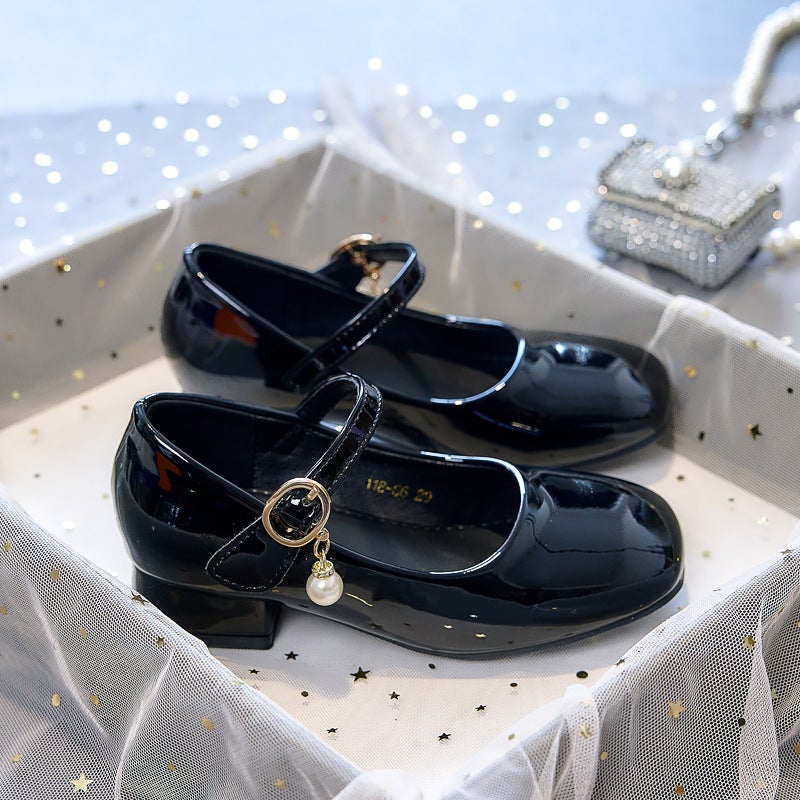 2026 Girls'' High Heels Spring and Autumn Children''s Leather Shoes with Dressy Outfits Little Girls'' Mary Jane Fashion Shoes 8-12 Years Old - Image 5