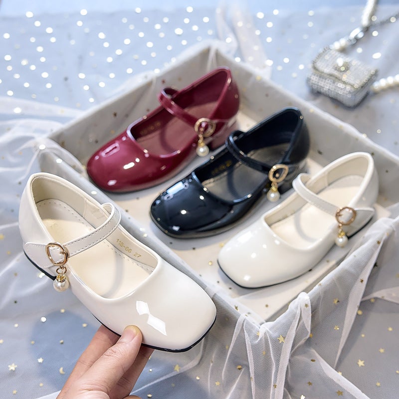 2026 Girls'' High Heels Spring and Autumn Children''s Leather Shoes with Dressy Outfits Little Girls'' Mary Jane Fashion Shoes 8-12 Years Old - Image 2