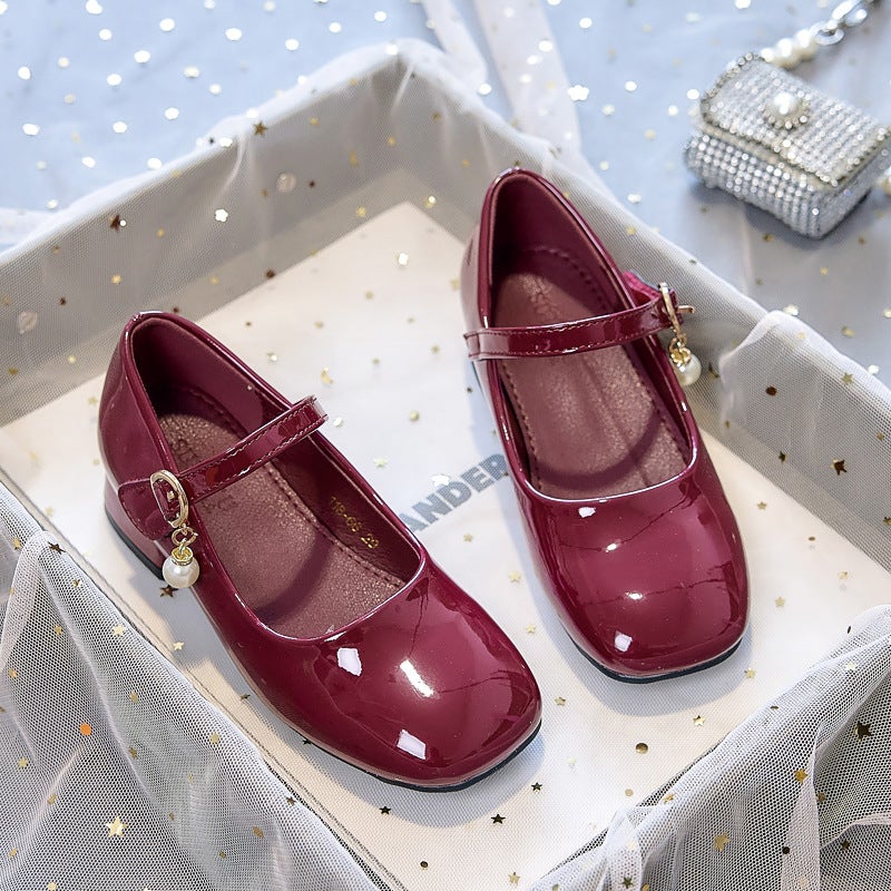 2026 Girls'' High Heels Spring and Autumn Children''s Leather Shoes with Dressy Outfits Little Girls'' Mary Jane Fashion Shoes 8-12 Years Old - Image 3