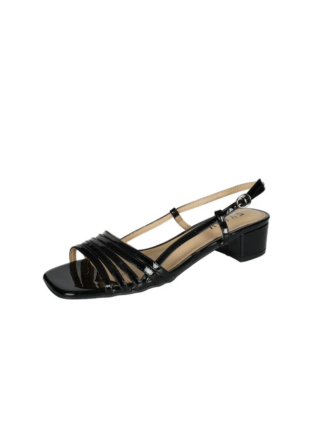 ZAYNA 221-8 Zayna Ladies  Mid Heel Backstrap  Sandals Y-0721 Gold