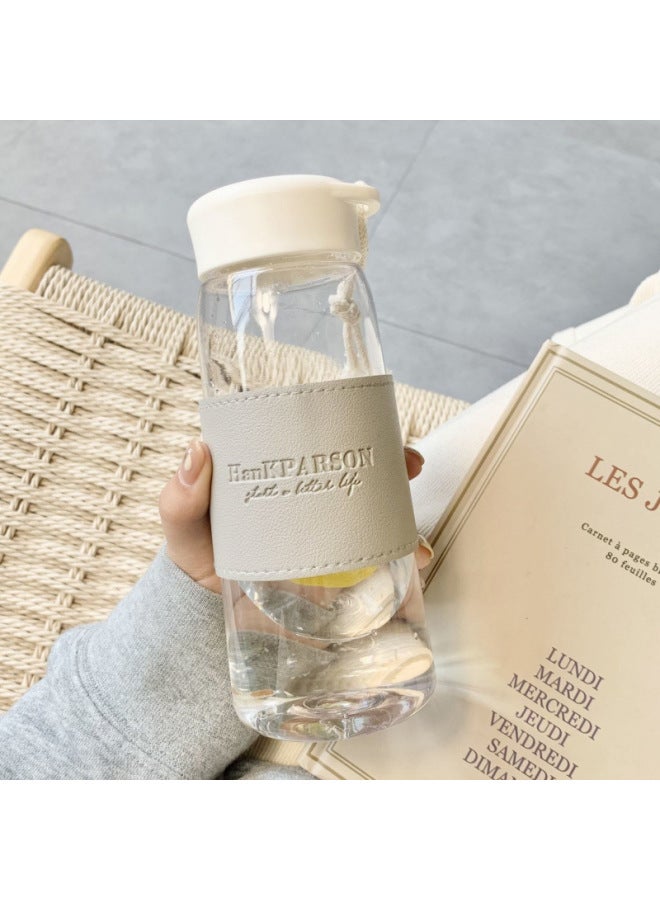 High-looking Plastic Cups For Adults, Portable And Stylish, With Anti-scalding Leather Covers, Suitable For Students, High-quality Water Bottles From The