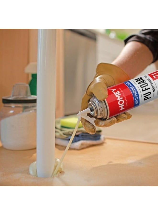 Homey Polyurethane Foam Spray 71 Polyurethane Foam for Sealing and Filling Hole, Pack, Sponge, Multipurpose, Polyurethane Foam 1 Pack - Image 3