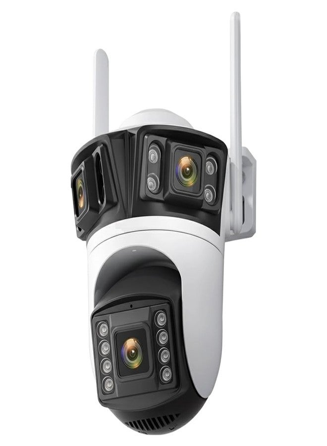 MAYUMI 8 LED Full-Color Night Vision | 360° PTZ | Motion Tracking | Human Detection | Two-Way Audio | Waterproof CCTV for Home & Office | 4+4+4MP Triple Lens WiFi Outdoor Security Camera - Image 1