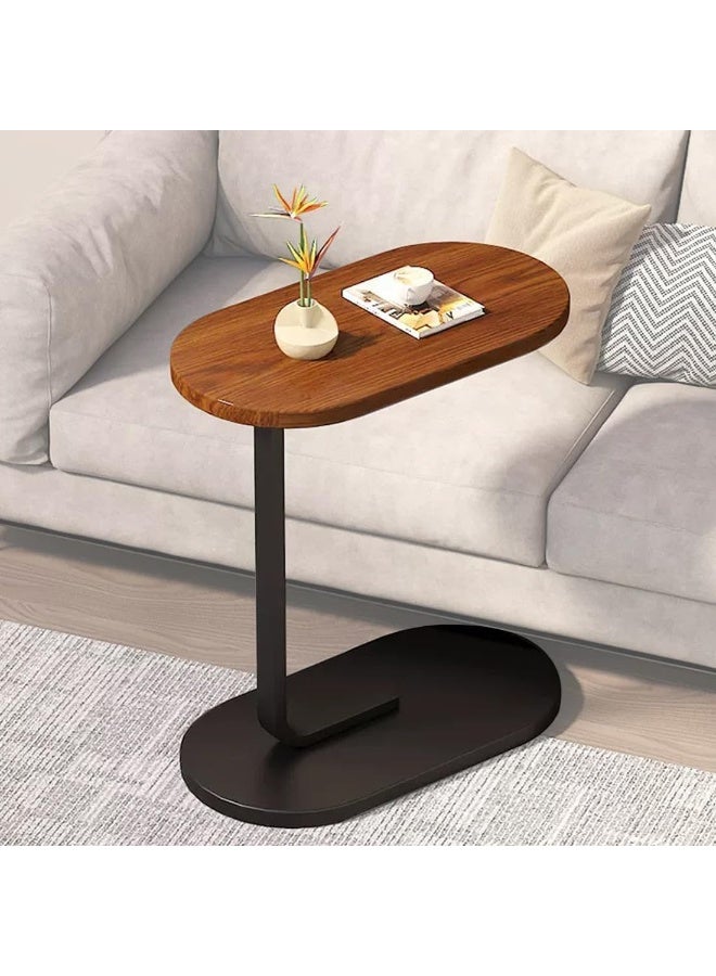 FALAHOM C-Shaped Home Side Table, Coffee Table, End Table Under Sofa Living Room Table Snack Laptop Holder Stable Metal Frame for Bedroom Office Sofa Bed Side Table, Easy to assemble - Image 1