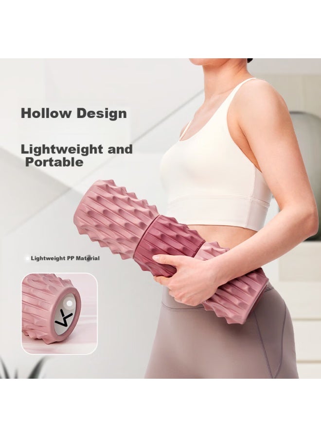 Keep Foam Roller With Spiky Ball For Leg Muscle Relaxation Professional Fitness Yoga Roller Massage Stick Set In Dusk Grey - Image 4