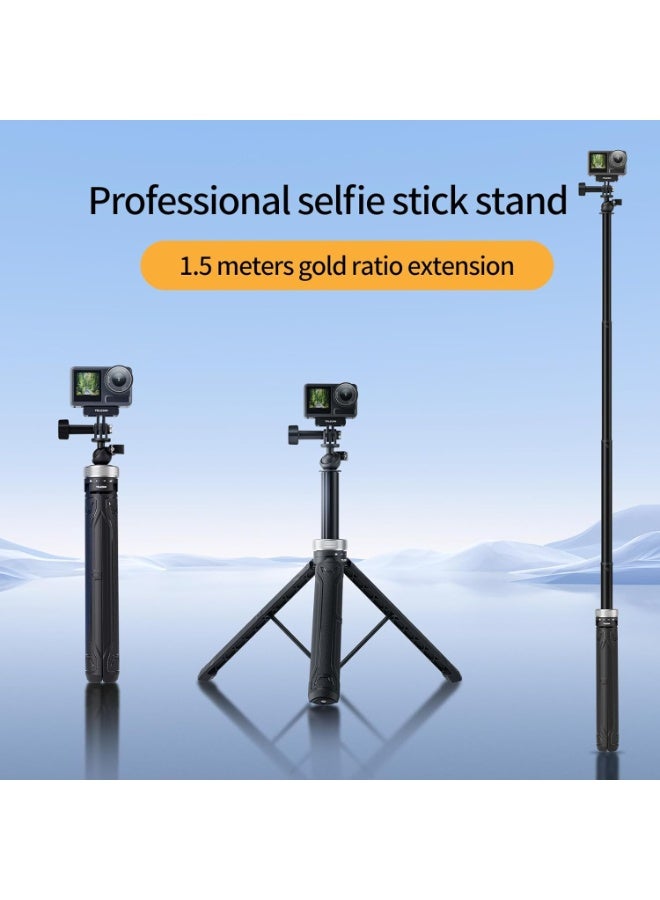TELESIN 59in(150CM) Long Selfie Stick Tripod for GoPro,360 Ball Joint Extension Pole Monopod Handle Grip for GoPro Max Hero 13 12 11 Insta360 X5 X4 Ace Pro DJI OSMO Namo 360 Action 6 5 Pro 4 Pocket 4 3 Xtra - Image 2