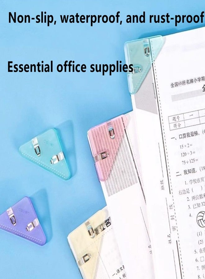 Fuzdaycu 10 Pieces Corner Paper Clip Corner Paper Clamp Multi-Functional Paper Clamp Clip Office Supplies for Office Staff Teacher Prevent Book Corner Curling - Image 5