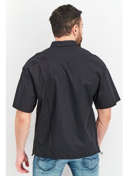 Jack Jones قميص رجال عادي ضيق بأكمام قصيرة غير رسمية، أسود  - Image 4