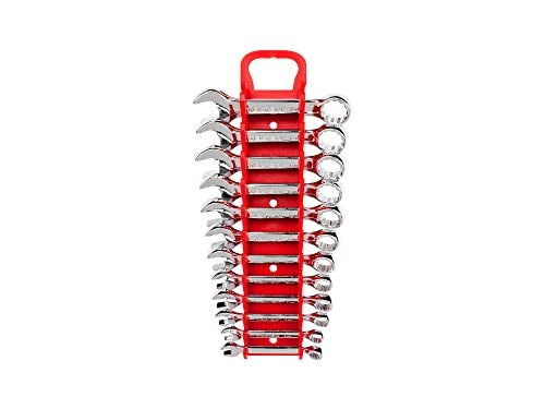 TEKTON Stubby Combination Wrench Set with Holder, 12-Piece (8 - 19 mm) | WRN01170 - Image 1