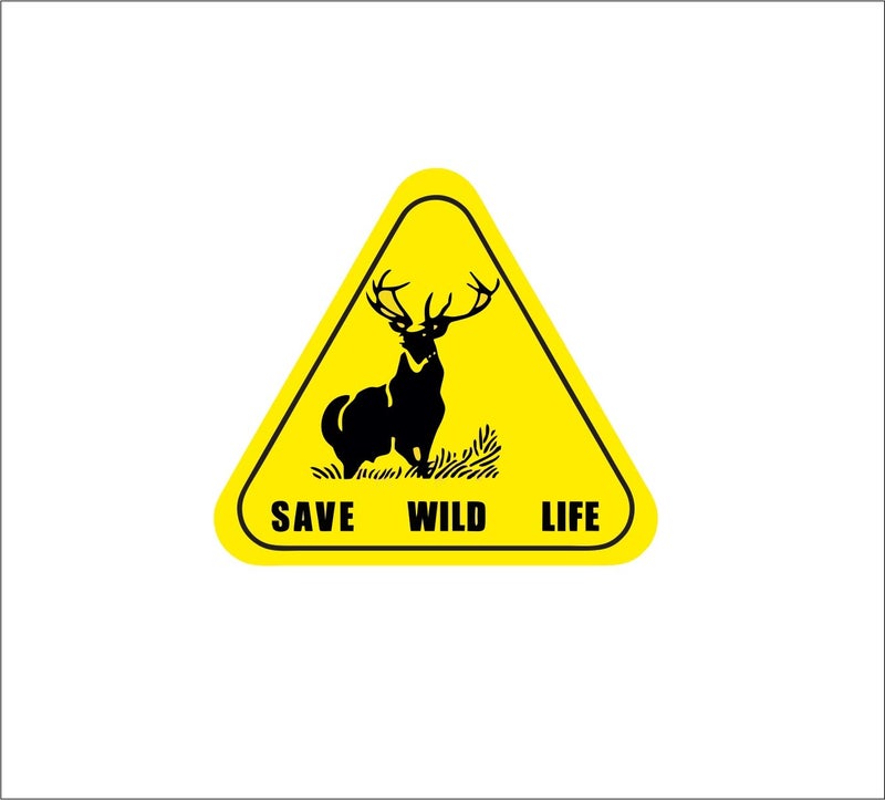 BIG FLAG BFRC 3D Embossed Bumper Stickers for All Cars Bikes Pack of 1 (Save Wildlife) (Save Wildlife5) - Image 2