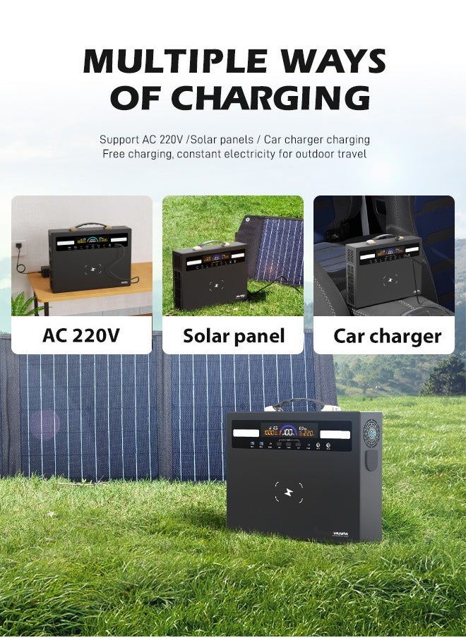 VANPA - Portable Power Station 1000W Max 960WH Pure Sine Wave Lithium Battery AC 220V Output  Backup Powerbank Solar Generator For Camping - Image 1