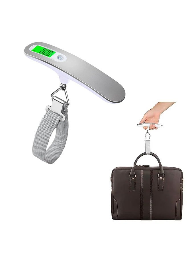 Luggage Weight Scale for Suitcases 100 Lbs Travel Accessories High Precision Travel Digital Hanging Scales 50kg White - Image 1