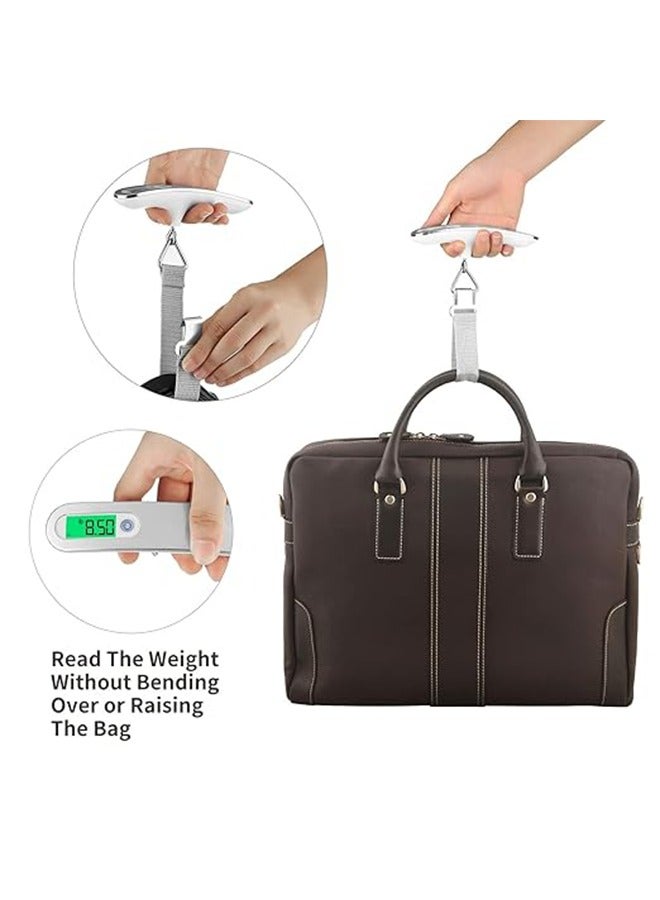 Luggage Weight Scale for Suitcases 100 Lbs Travel Accessories High Precision Travel Digital Hanging Scales 50kg White - Image 2