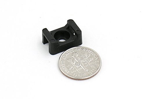 iExcell 100 Pcs Black 4.5mm Cable Tie Base Saddle Type Mount Wire Holder - Image 3