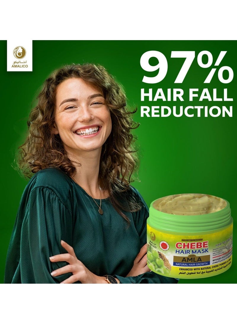 اماليكو ماسك خلطة الشيبة التشادية العجيبة مع أملا لتطويل الشعر  360 جم - Image 5