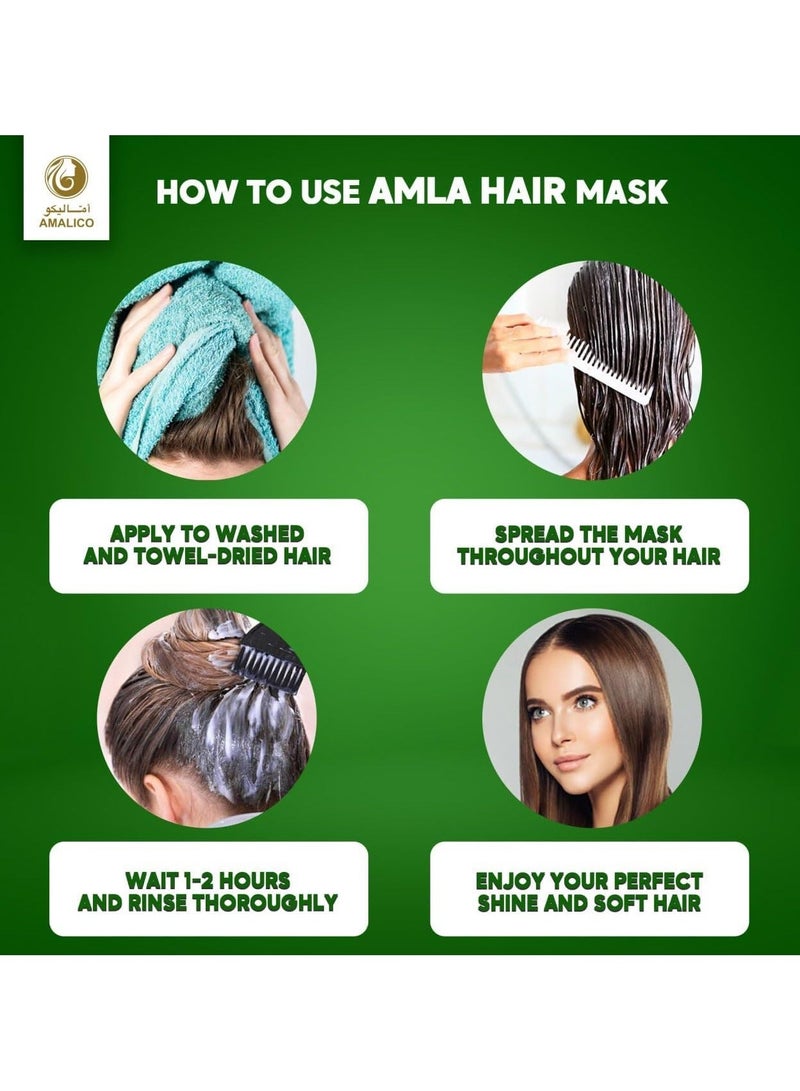 اماليكو ماسك خلطة الشيبة التشادية العجيبة مع أملا لتطويل الشعر  360 جم - Image 3