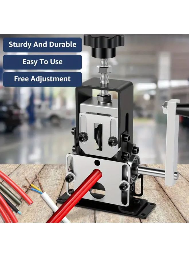 1-70mm Manual Wire Stripper Tool Heavy Duty Metal Hand Crank Design 1pc Adjustable Gauge With 8 Screws And 8 Hex Wrenches For Copper And Scrap Wire Stripping Portable Electric Drill Support Robust Construction - Image 5