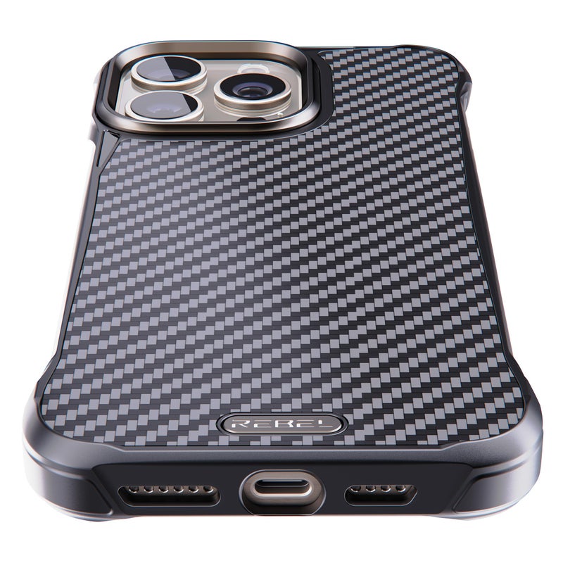 REBEL Case for iPhone 15 Pro Max [Flex Series] Exposed Sides for Comfort, Aramid Fiber, Strong MagSafe Compatible, Shockproof, Metal Lens, Protective Frameless Design, 6.7 Inch Phone 2023 (Flex) - Image 4