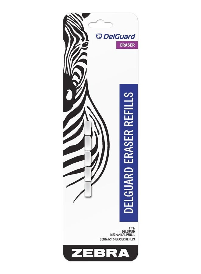 Zebra Pen Zebra DelGuard Mechanical Pencil Eraser Refills 5-Count - Image 1