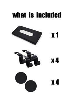 Generic 9Pcs Car Accessories, Car Backseat Headrest Hanger Holder Hook, Car Tissue Holder Leather Tissue Box for Car, Silicone Car Cup Coaster, Universal Vehicle Car Accessories Sets  - Image 5