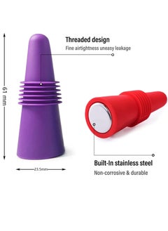 Bukela Wine Stoppers Beverage Bottle Sealer Soft Silicone Wine Bottle Stoppers Corks with Grip Top for Keeping Wine Champagne Fresh, 8 Pack  - Image 3
