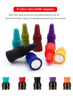 Bukela Wine Stoppers Beverage Bottle Sealer Soft Silicone Wine Bottle Stoppers Corks with Grip Top for Keeping Wine Champagne Fresh, 8 Pack  - Image 4