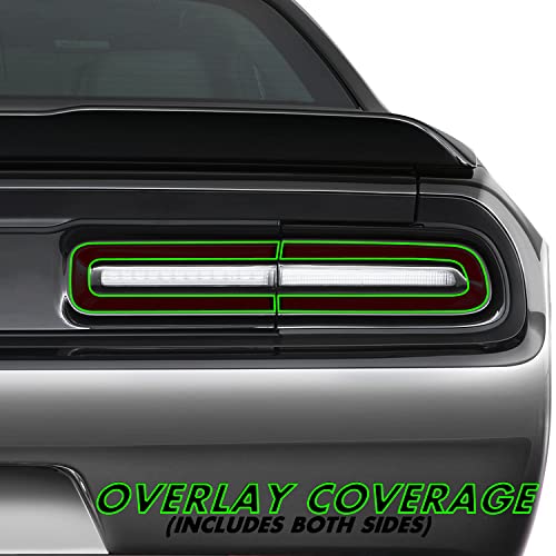 SlickMod تظليل فينيل سليك مود مقصوص مسبقًا لسيارة دودج تشالنجر 2015-2022 (1. ضوء خلفي، 20% دخان داكن) - Image 2