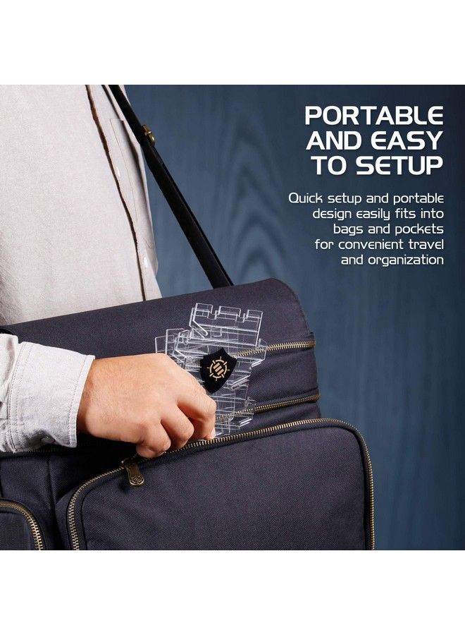 ENHANCE برج النرد وصينية النرد لألعاب RPG على الطاولة، رولر نرد محمول بتصميم برج القلعة، يمكنه رمي حتى 14 نرد قياسي في آن واحد، صينية رمي القلعة المنقوشة، رائعة لليالي الألعاب. - Image 5