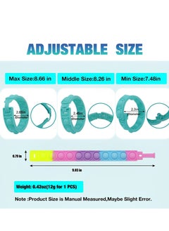 OUYoo 24 Pcs Pop It Fidget Toys Set, Wearable Push Bubble Sensory Toy Relief Stress Finger Press Silicone Wristband for ADHD in Children and Adults, Classroom Prizes  - Image 5