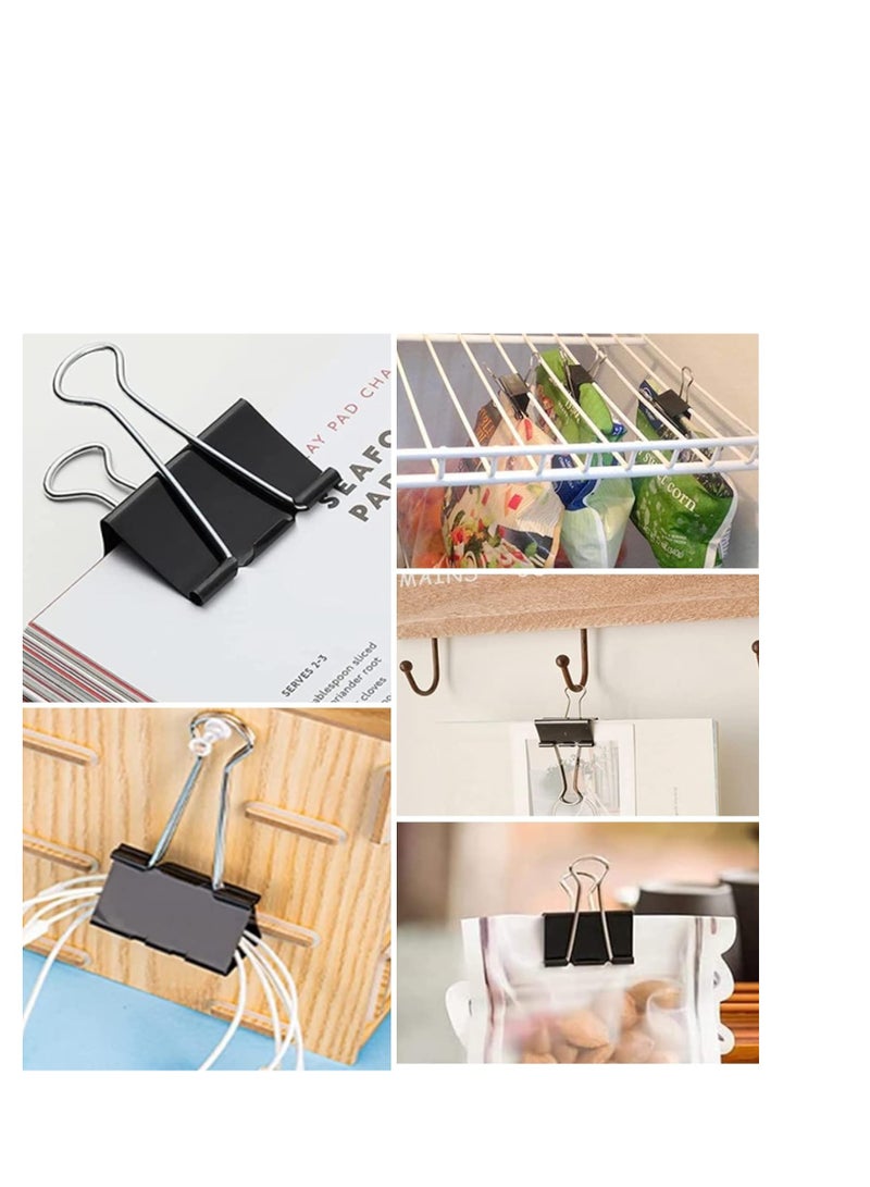 Terabyte Extra Large Binder Clips (36 Pack) 2 Inch, Big Paper Clamps for Office Supplies, Black - Image 4