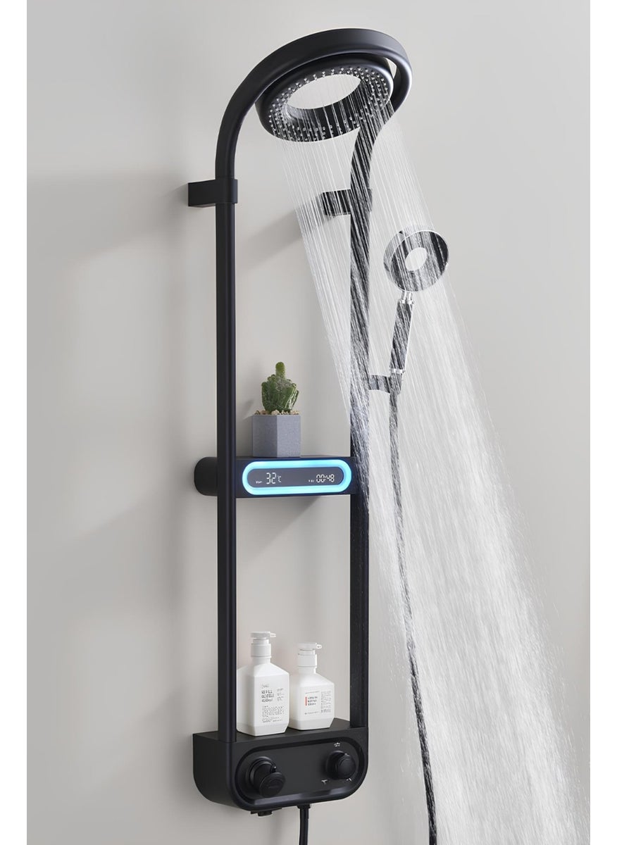 Oxy Aqua Digital LED Screen Robot Shower Set Luxury Waterfall and Rain Shower System Top Shower Set  - Image 1