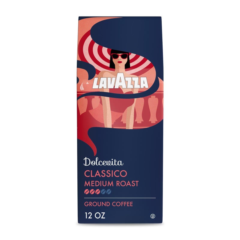 Lavazza Dolcevita Classico Ground Coffee 12oz Bag, Medium Roast, Rich and Full-bodied, Intensity 3/5, Arabica and Robusta, Ideal for Drip Brewers (Pack of 1) - Package May Vary - Image 1