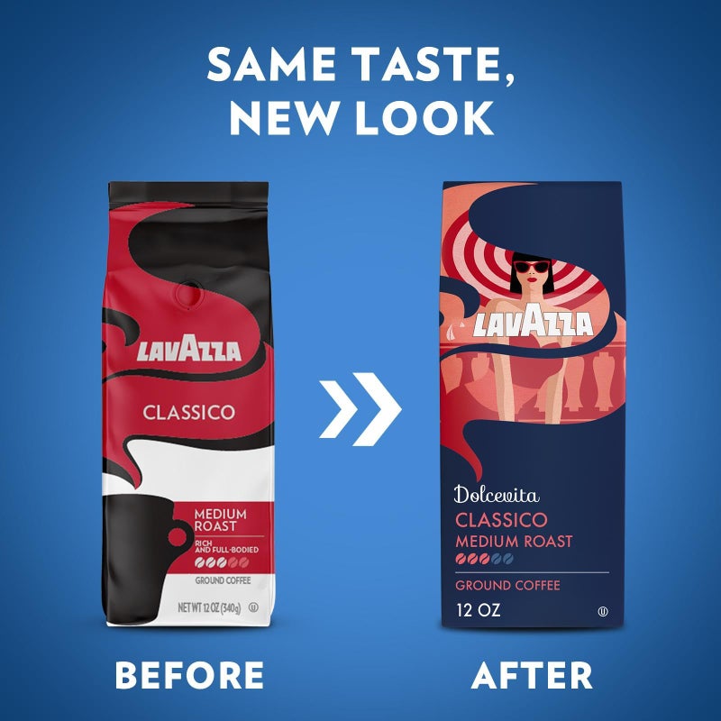 Lavazza Dolcevita Classico Ground Coffee 12oz Bag, Medium Roast, Rich and Full-bodied, Intensity 3/5, Arabica and Robusta, Ideal for Drip Brewers (Pack of 1) - Package May Vary - Image 2