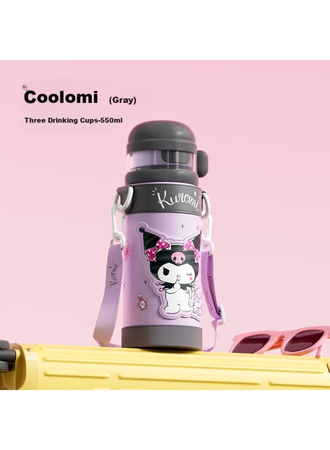 Milonbear Children's Insulated Cup, Three-drinking New Stylish Design, For Girls And Students, School-specific Cup With Sleeve, Water Bottle - Image 1