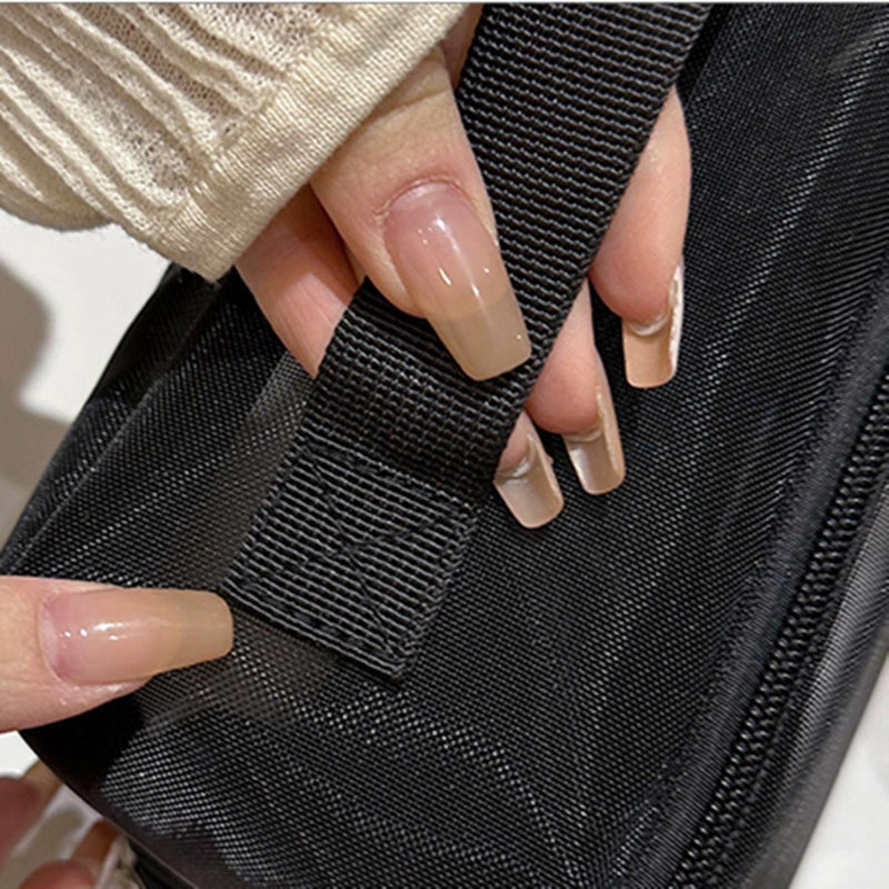 حقيبة مستحضرات تجميل شفافة من شبكية محمولة منظف للسفر للنساء - Image 3