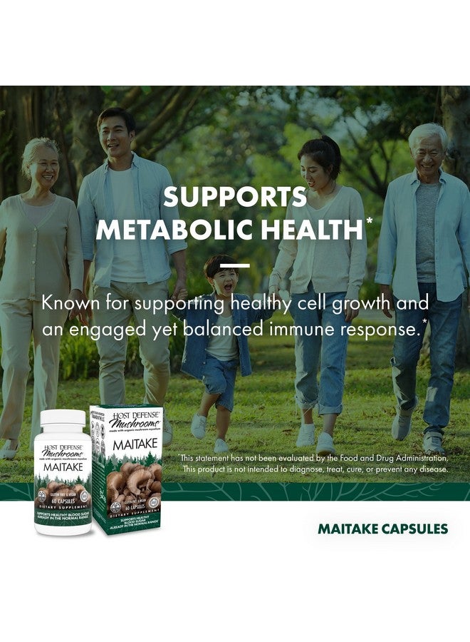 Host Defense Maitake Capsules - Immune & Cellular Health Support Supplement - Dietary Herbal Supplement with Maitake Mushroom & Mushroom Mycelium - 60 Capsules (30 Servings)* - Image 3