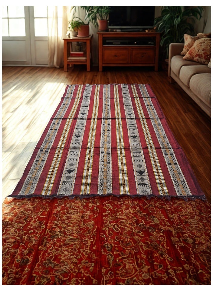 SMART HOME Large 270x170cm Ground Mat with Waterproof Tarpaulin Backing – Moisture-Resistant Trench Mat – Practical Heritage Outdoor Rug for Garden, Camping, and Picnics - Image 1