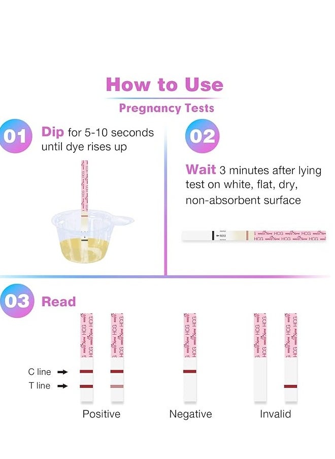 Easy Home Ovulation Test Strips 40 Ovulation Test and 10 Pregnancy Test Strips, 40LH +10HCG  - Image 4