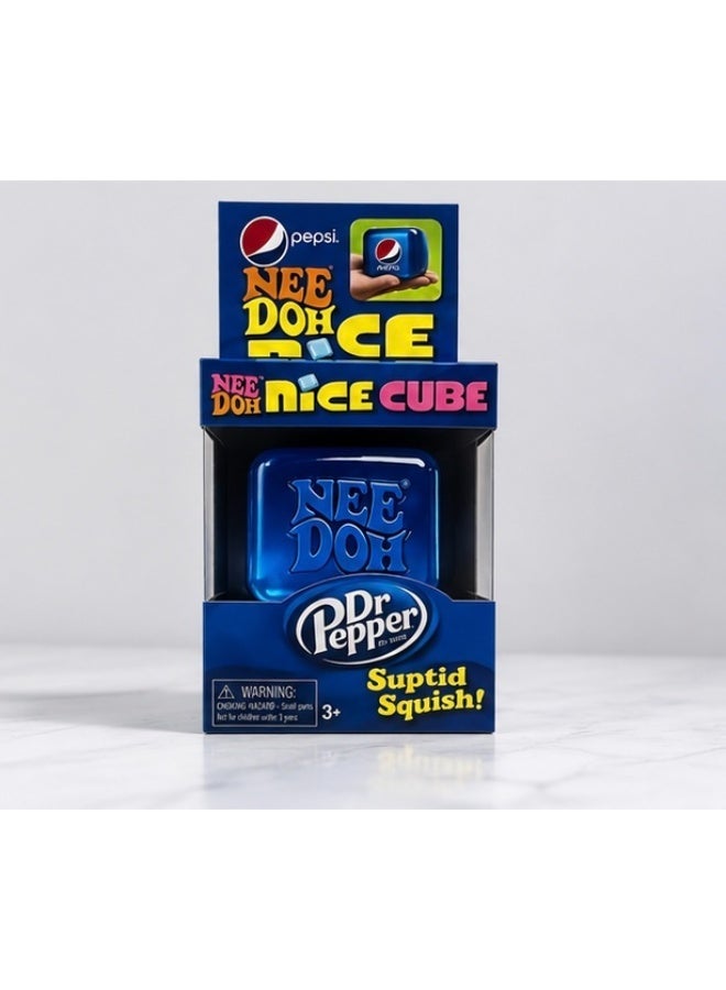 Nee Doh Nice Cube Peps i x DrPepper Limited Edition Stress Relief Fidget Toy - Blue, 1 Piece - Image 2