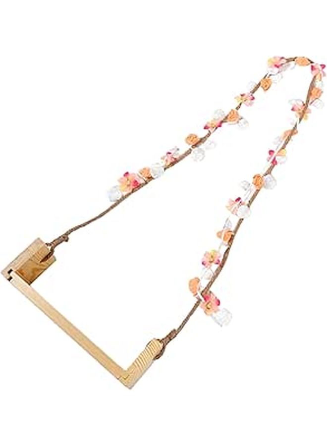 Baby Photography Accessories Newborn Portable Hanging Infant Posing Stand Floral Wooden Swing Vintage Doll Support Prop For Photoshoots - Image 1